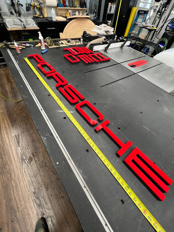 Porsche Dealership Letter Wall Sign