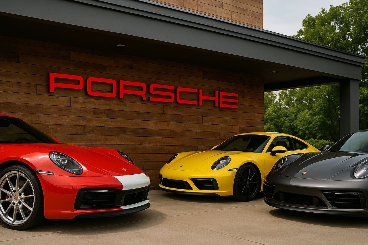 Porsche Dealership Letter Wall Sign