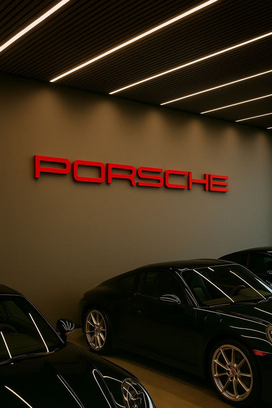 Porsche Dealership Letter Wall Sign